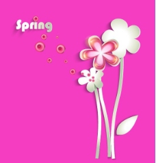 广告春天彩绘花卉