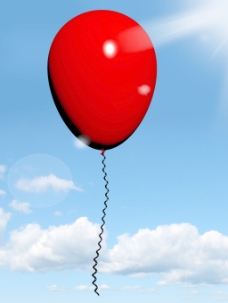 为庆祝或方天空红气球