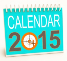 2015计划日历显示未来的业务目标
