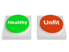 健康的不称职的按钮显示医疗或疾病