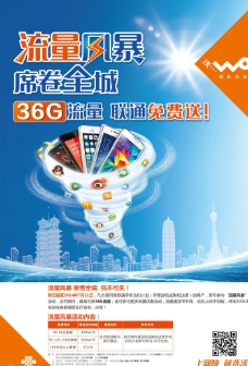 4G中国联通宣传单图片