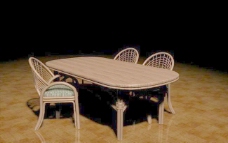 餐桌组合18家具3D模型