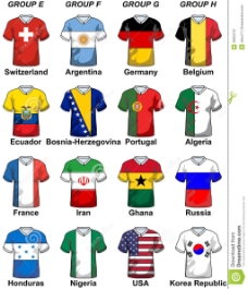 世界国旗世界杯国旗纹样服装素材