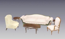 传统家具2沙发3D模型b036