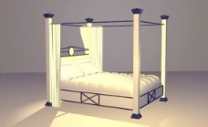 传统家具2床3D模型d013