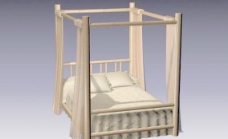 传统家具2床3D模型d002