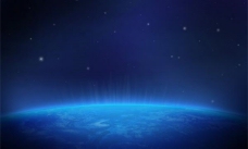 地球背景蓝色的夜晚地球空间背景