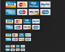 8电子商务信用卡图标集PSD