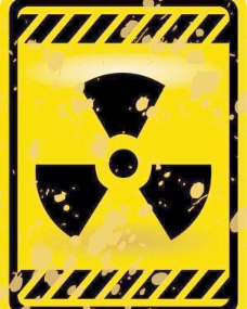放射性危险警告标志矢量