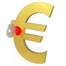 欧元钥匙显示储蓄和金融