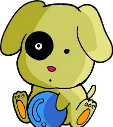 狗狗生肖12生肖狗可爱卡通图案图片