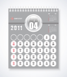 2011—四月日历设计