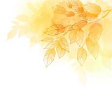 秋天景色秋天的金黄色背景矢量04