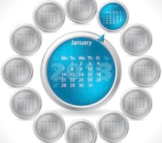 创意2013日历设计元素矢量集19