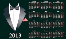2013年的日历设计元素05矢量