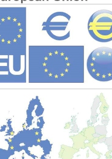 建立欧盟旗帜和标志设计矢量图05