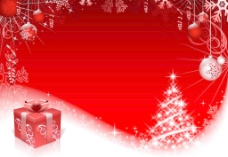 圣诞风景红色的圣诞背景矢量01艺术风格
