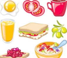 饮食水果水果饮料食品矢量图形集02