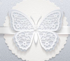优雅的蝴蝶复古的卡片矢量素材01