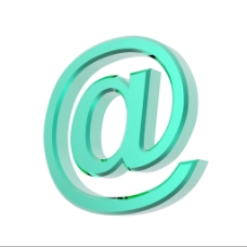 绿色标志 孤立在白色的电子邮件