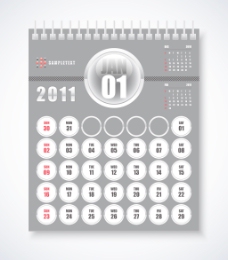 2011—一月日历设计