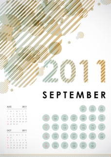 2011—九月日历设计