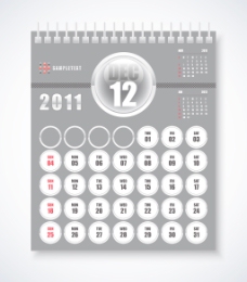 2011—十二月日历设计