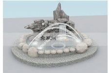 喷泉设计假山加喷泉
