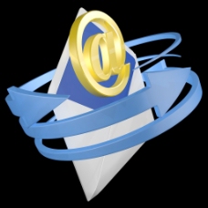 黄色标志显示电子邮件信封