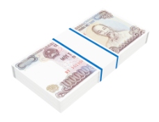 越南货币孤立在白色背景