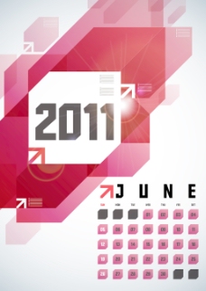 2011—六月日历设计