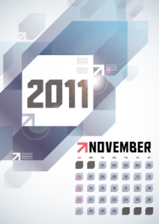2011—十一月日历设计