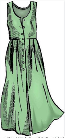 女士绿色连衣裙
