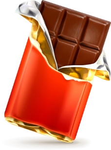 诱人美食高档包装的巧克力矢量素材