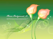 花朵创意鲜艳花朵绿叶图案创意设计矢量素材3