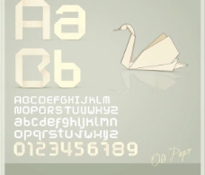 折纸创意字母03矢量