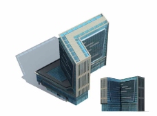 3D高层大厦建筑群模型设计