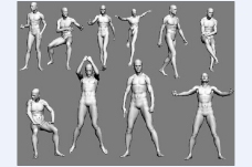 各种男性姿势模型