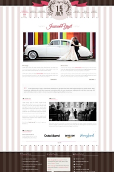 婚礼教堂网站模板图片