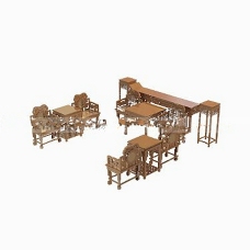 中式家具模型设计
