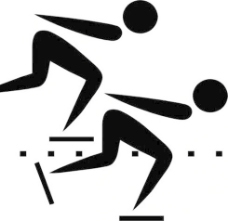 奥林匹克竞技速度滑冰的象形文字剪贴画