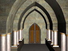 教堂装饰模型图