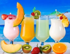 夏日水果饮品图片