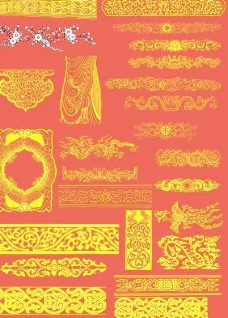 古代图案花纹中国古代花纹花边矢量图案集