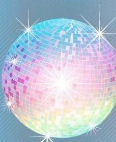 disco幻彩水晶球矢量图