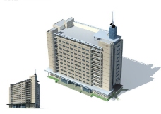 现代办公现代简约风格公共建筑办公楼3D模型