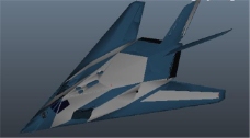 蓝色战斗机游戏模型素材