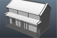 双层房屋游戏模型素材