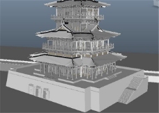 阁楼塔楼游戏模型素材