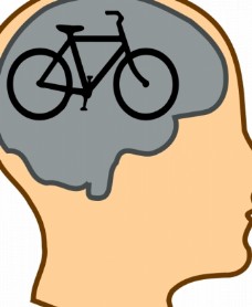 创新思维我们思维的自行车矢量插画